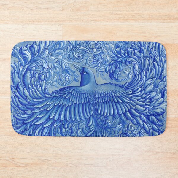 Item preview, Blue bowerbird painting 1 of 2 designed and sold by Ruth Cadioli.