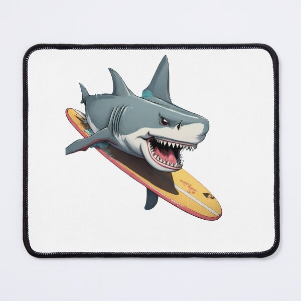Item preview, shark on a surfing board designed and sold by StonePine.