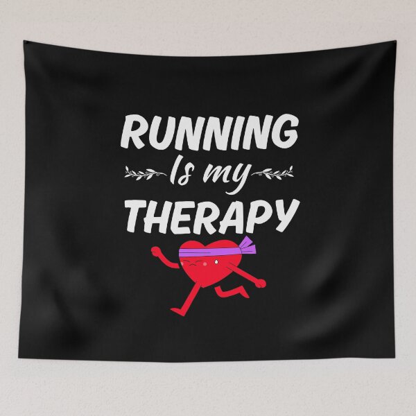 Item preview, Running is my therapy, funny running lifestyle love and enthusiast, cardio lovers designed and sold by NBSStore.