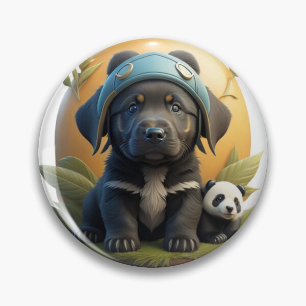 Item preview, "Labrador Pup & Pandas: Cute Combo! ?? designed and sold by Lahate.
