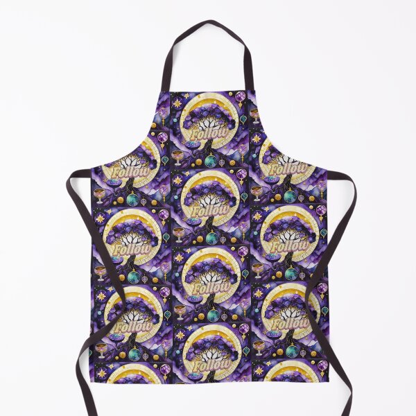 Item preview, Follow, on purple tree of life, lucky charm, mystical link between terrestrial world and beyond, with esoteric symbols designed and sold by Creativesphotos.
