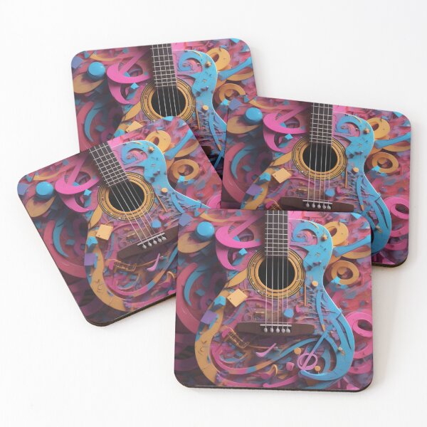Item preview, An abstract image of a guitar with musical symbols designed and sold by MusicalArtisty.