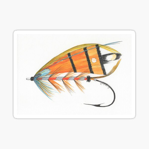 Vista previa del artículo con la obra «Fly Fishing Salmon Fly», diseñado y vendido por Heidi Wirtner.