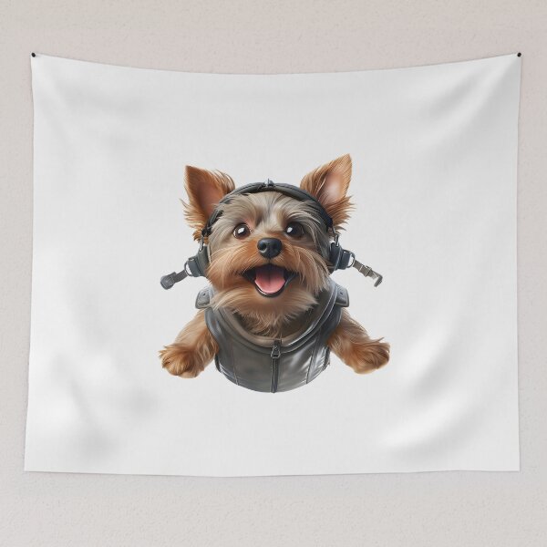 Item preview, Yorkshire Terrier in smile sky diving designed and sold by forget45studio.