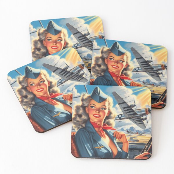 Item preview, Retro Airplane Pin Up designed and sold by PulpVintage.