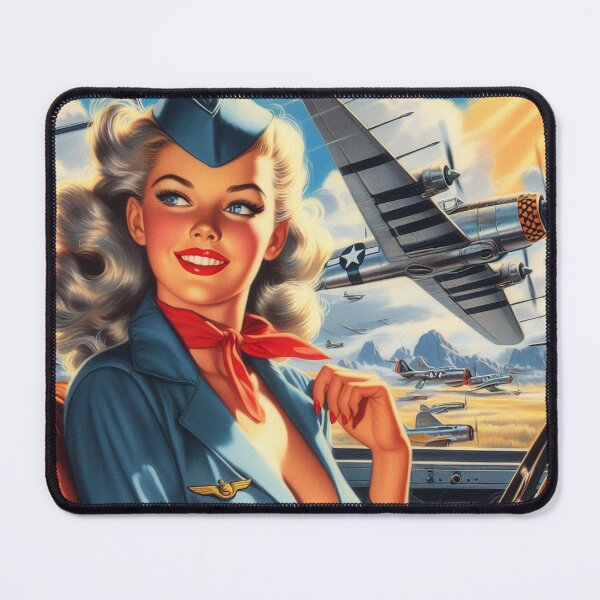 Item preview, Retro Airplane Pin Up designed and sold by PulpVintage.