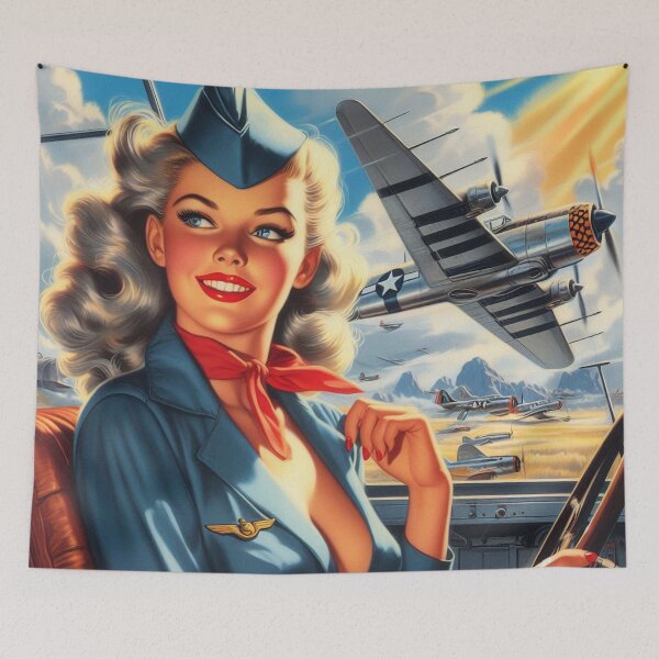 Item preview, Retro Airplane Pin Up designed and sold by PulpVintage.