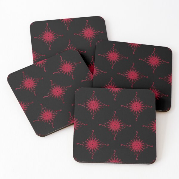 Item preview, Red Stars and Ribbons on Black Co-ordinate designed and sold by KathyLav.