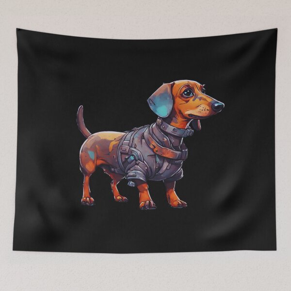 Item preview, Dachshund Time Traveler colours designed and sold by Aquillashop.