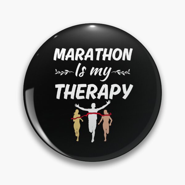 Item preview, Marathon is my therapy, funny marathon or half marathon race runner saying designed and sold by NBSStore.