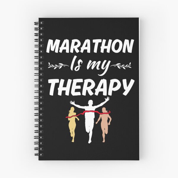 Item preview, Marathon is my therapy, funny marathon or half marathon race runner saying designed and sold by NBSStore.