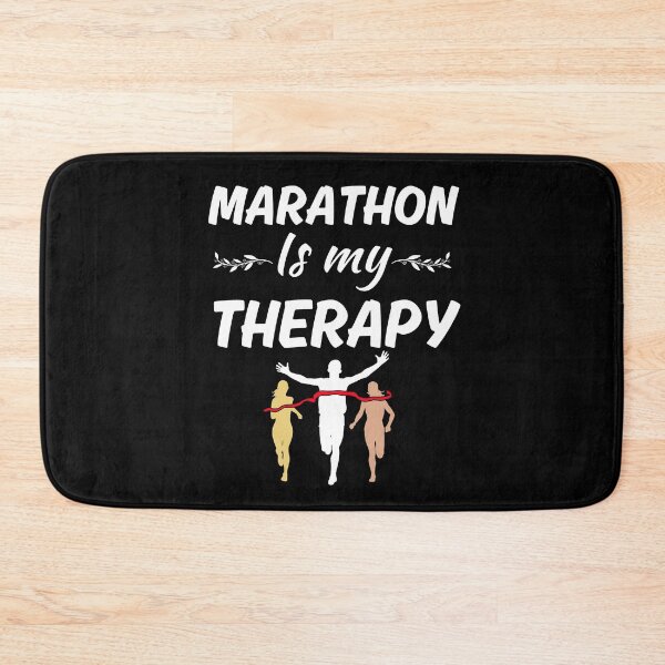Item preview, Marathon is my therapy, funny marathon or half marathon race runner saying designed and sold by NBSStore.