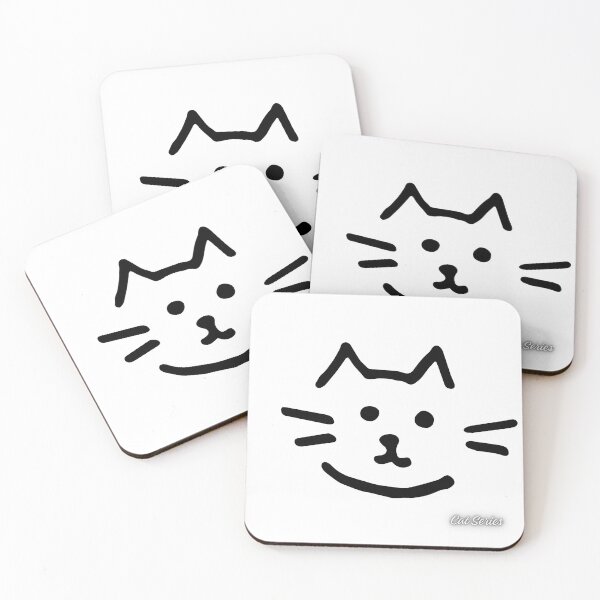 Item preview, Cat Face by Hand Line or Lined Figure in Cat Series designed and sold by my-KEWL.