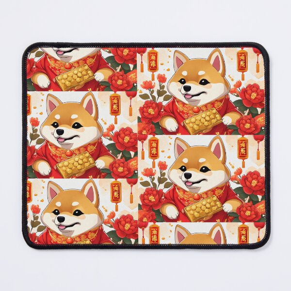 Item preview, Chinese New Year lovely shiba dog lucky Wealthy, prosperous and happy. designed and sold by nimnaree.