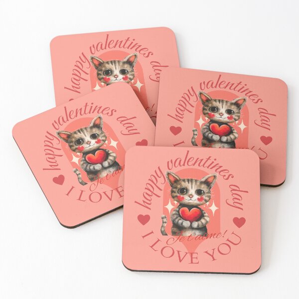 Item preview, I Love You Happy Valentines Day Kitten designed and sold by ZeptepiTrends.