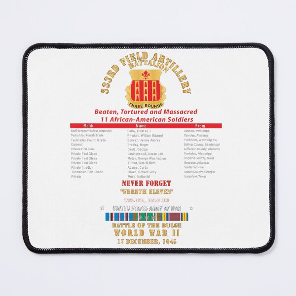 Item preview, DUI - 333rd Field Artillery Battalion - DUI - Never Forget -Wereth Eleven - List Names - EUR SVC WWII X 300 designed and sold by Military Insignia Products.