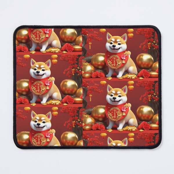 Item preview, Chinese New Year lovely shiba dog lucky Wealthy, prosperous and happy. designed and sold by nimnaree.