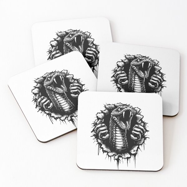 Item preview, Striking Cobra - A Monochrome Masterpiece designed and sold by Designowner.