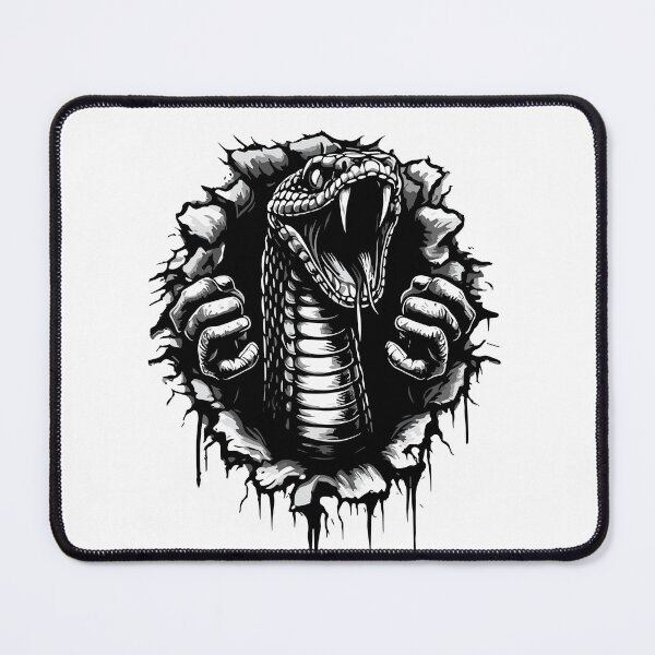 Item preview, Striking Cobra - A Monochrome Masterpiece designed and sold by Designowner.