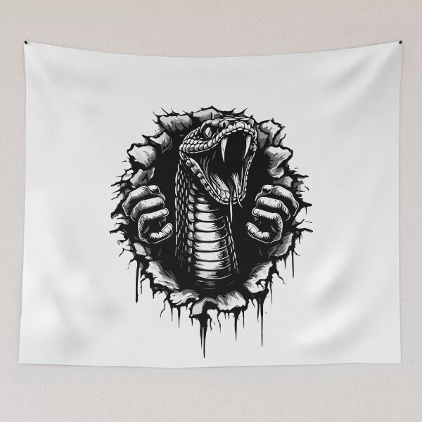 Aperçu de l'œuvre Striking Cobra - Un chef-d'œuvre monochrome créée et vendue par Designowner.