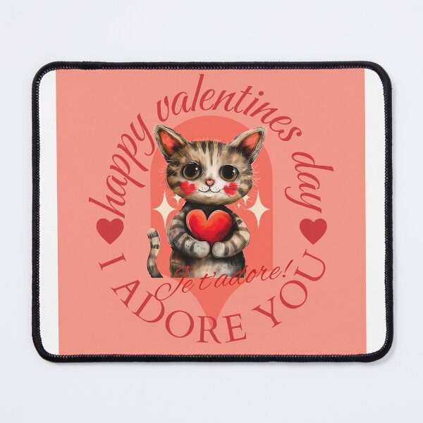 Item preview, I Adore You Happy Valentines Day Kitten designed and sold by ZeptepiTrends.