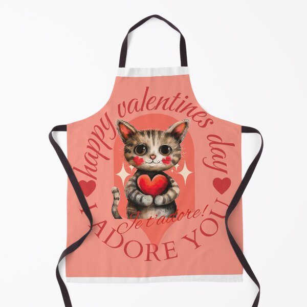 Aperçu de l'œuvre Je t'adore, joyeux chaton de la Saint-Valentin créée et vendue par ZeptepiTrends.