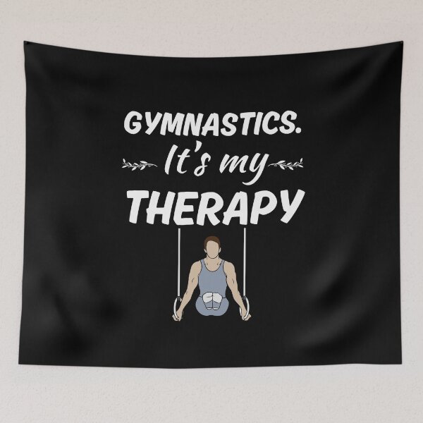 Item preview, Gymnastics is my therapy, gymnastics fan and athlete men saying designed and sold by NBSStore.
