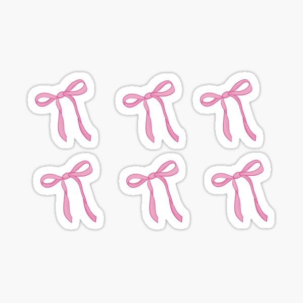 aesthetic coquette bow Sticker for Sale by str4wberryfae