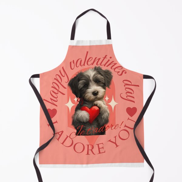 Aperçu de l'œuvre Je t'adore, joyeuse Saint Valentin, chiot créée et vendue par ZeptepiTrends.