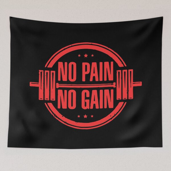 Item preview, No Pain No Gain - Fitness Typography Design designed and sold by designdroplet.
