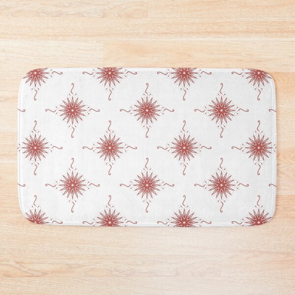 Item preview, Brick Red Stars and Ribbons on White Co-ordinate designed and sold by KathyLav.