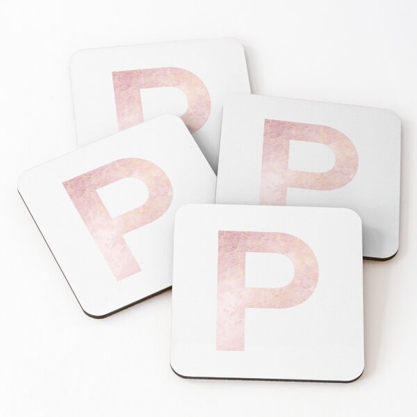 Item preview, Initial P with pink marble effect designed and sold by alessiazoe.