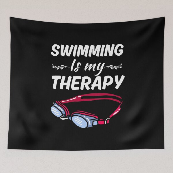 Item preview, Swimming is my therapy, swim sport love, pool swimming lovers saying designed and sold by NBSStore.