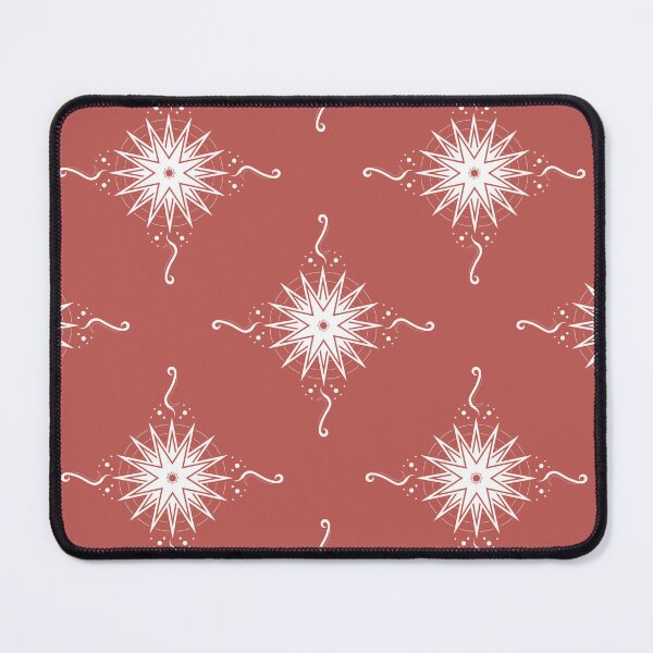 Item preview, White Stars and Ribbons on Brick Red Co-ordinate designed and sold by KathyLav.