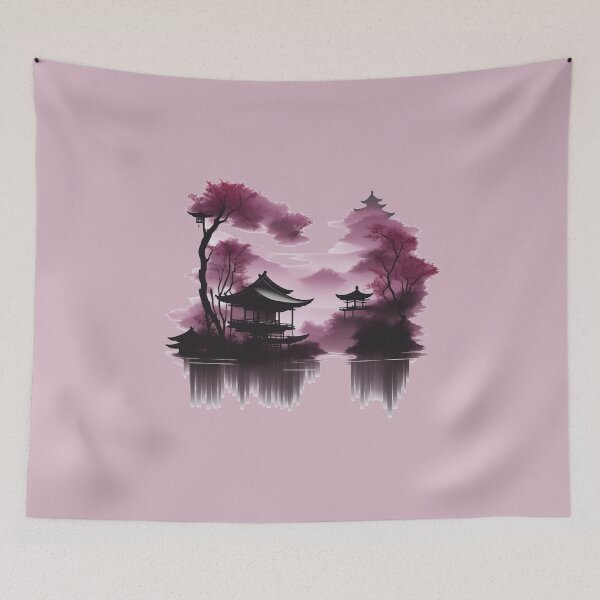 Item preview, Japanese landscape by the lake designed and sold by HA-Design-Kunst.