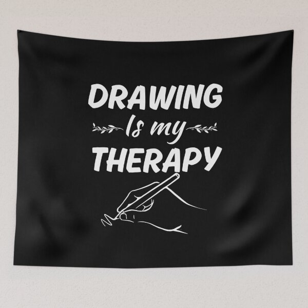 Item preview, Drawing is my therapy, freehand pencil drawing artist designed and sold by NBSStore.