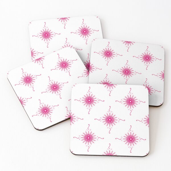 Item preview, Bright Pink Stars and Ribbons on White Co-ordinate designed and sold by KathyLav.