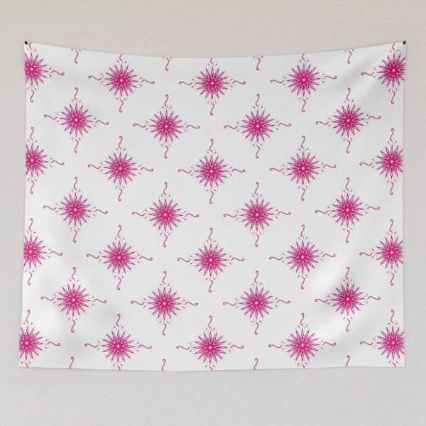 Item preview, Bright Pink Stars and Ribbons on White Co-ordinate designed and sold by KathyLav.