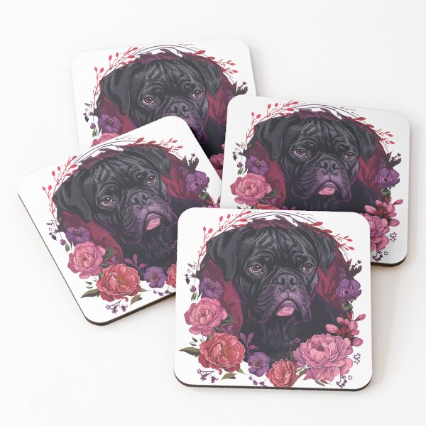 Item preview, Boxer dog in flowers designed and sold by TheRealmWithin.