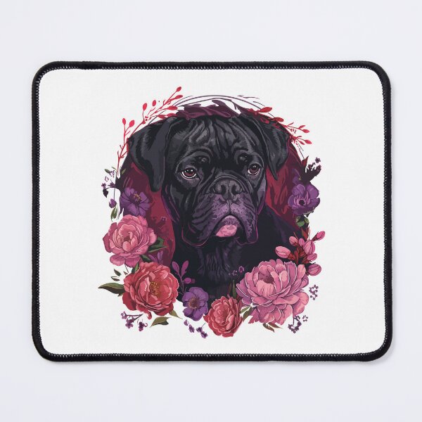 Item preview, Boxer dog in flowers designed and sold by TheRealmWithin.