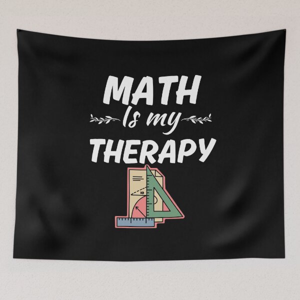 Item preview, Math is my therapy, funny mathematics life saying or quote designed and sold by NBSStore.