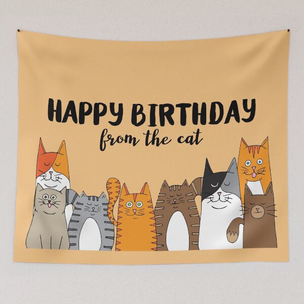 Item preview, Happy Birthday From the Cat designed and sold by HotHibiscus.
