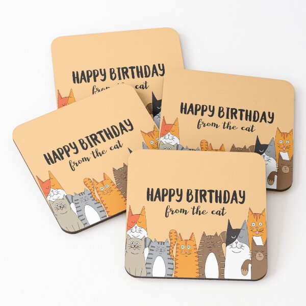 Item preview, Happy Birthday From the Cat designed and sold by HotHibiscus.
