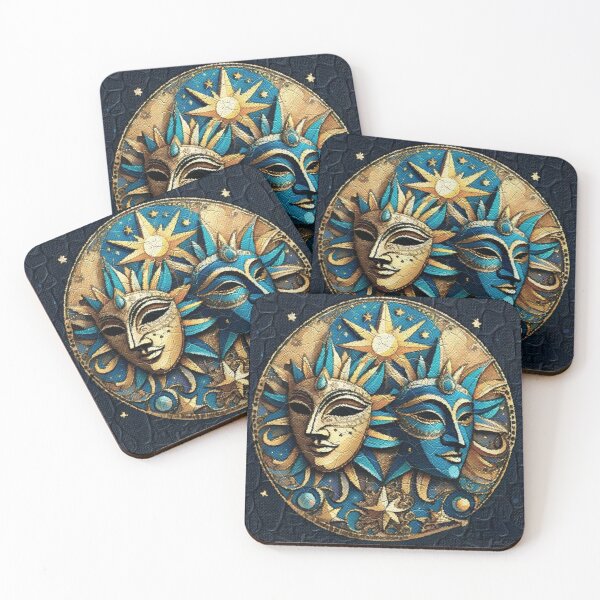 Item preview,  Venetian mask Sun and moon (cracked). designed and sold by MirBer.