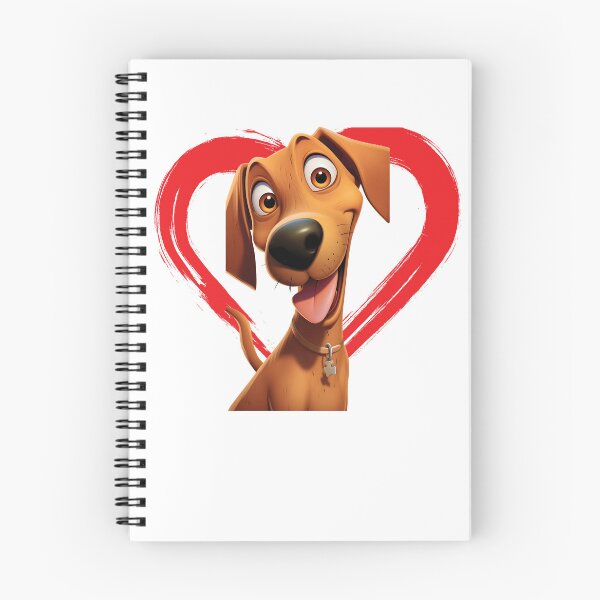 Item preview, Rhodesian Ridgeback Cartoon in Love Heart swoosh  designed and sold by For Dog Sake!®.