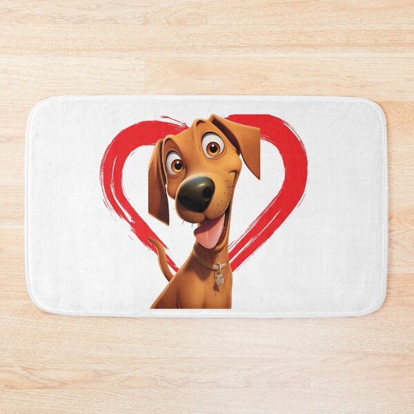 Item preview, Rhodesian Ridgeback Cartoon in Love Heart swoosh  designed and sold by For Dog Sake!®.