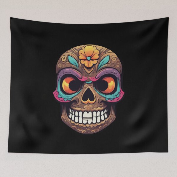 Item preview, Psychedelic Sugar Skull, Calavera, Crossed Eyed designed and sold by Burn-Ego.