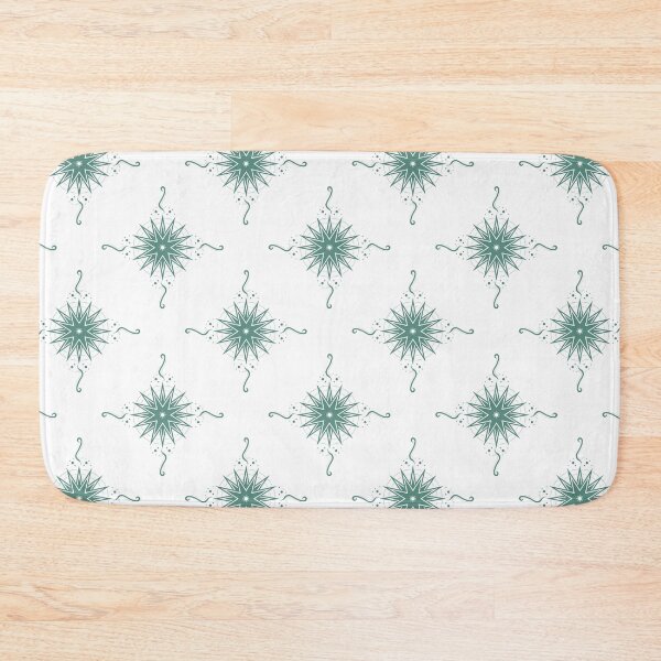Item preview, Green Stars and Ribbons on White Co-ordinate designed and sold by KathyLav.