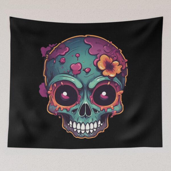 Item preview, Weird Zombie Sugar Skull, Calavera designed and sold by Burn-Ego.