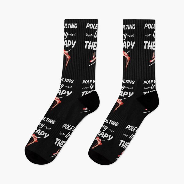 Item preview, Pole vaulting is my therapy, pole vault sport jumping saying designed and sold by NBSStore.